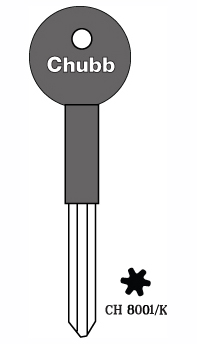 YALE / CHUBB 8001 Bolt Key - supplied as a pair