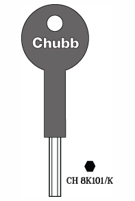YALE / CHUBB 8K101/K window key - supplied as a pair